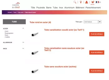 e-steel, une offre d'acier en ligne